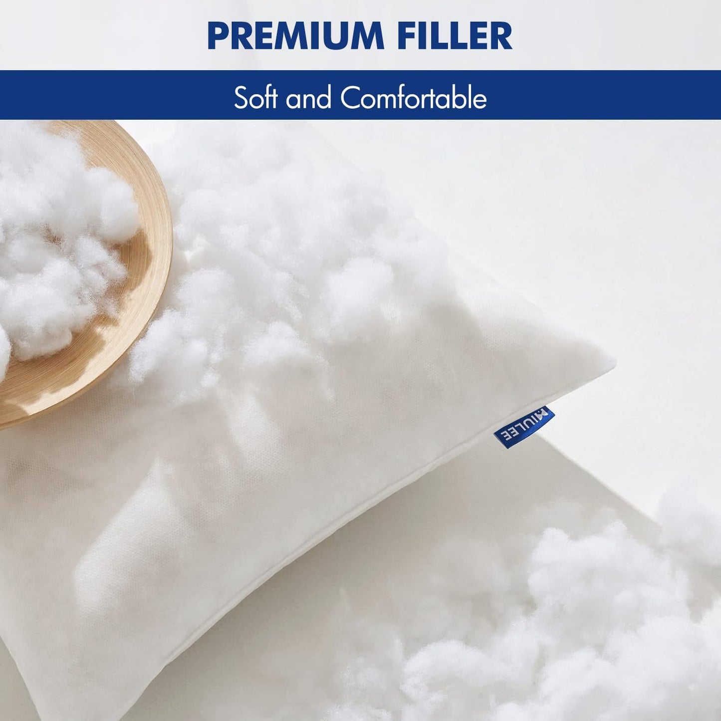 MIULEE Pillow Insert 12x20 Inch, Decorative Rectangle Throw Pillow Insert, Premium Fluffy Pillow Forms Stuffer for Sofa Couch Living Room